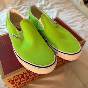 green slip on vans